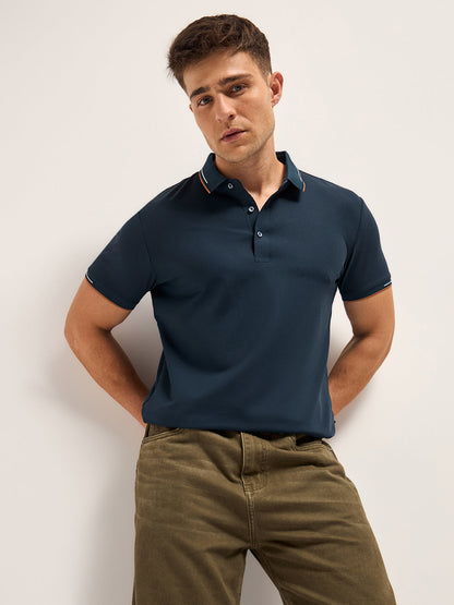 Men's Solid Slim Fit Performance Polo POL-FENOT-BL