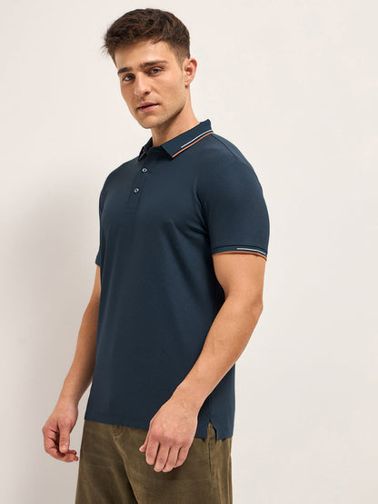Men's Solid Slim Fit Performance Polo POL-FENOT-BL