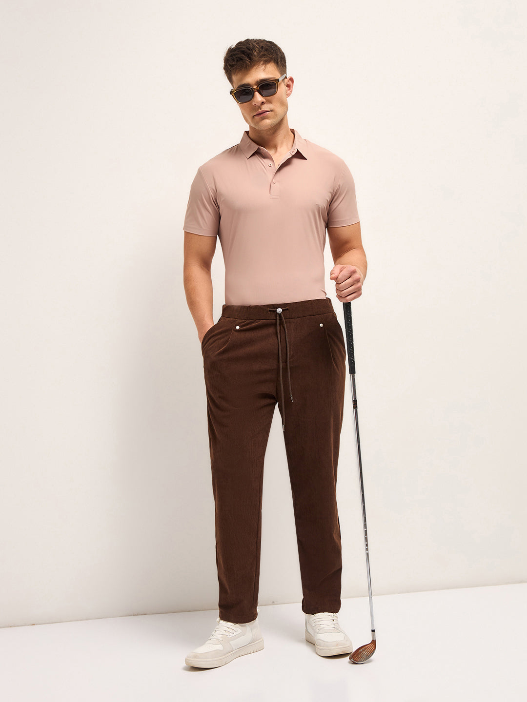 Men's Solid Slim Fit Quick Dry Performance Polo POL-FERNOA-PK