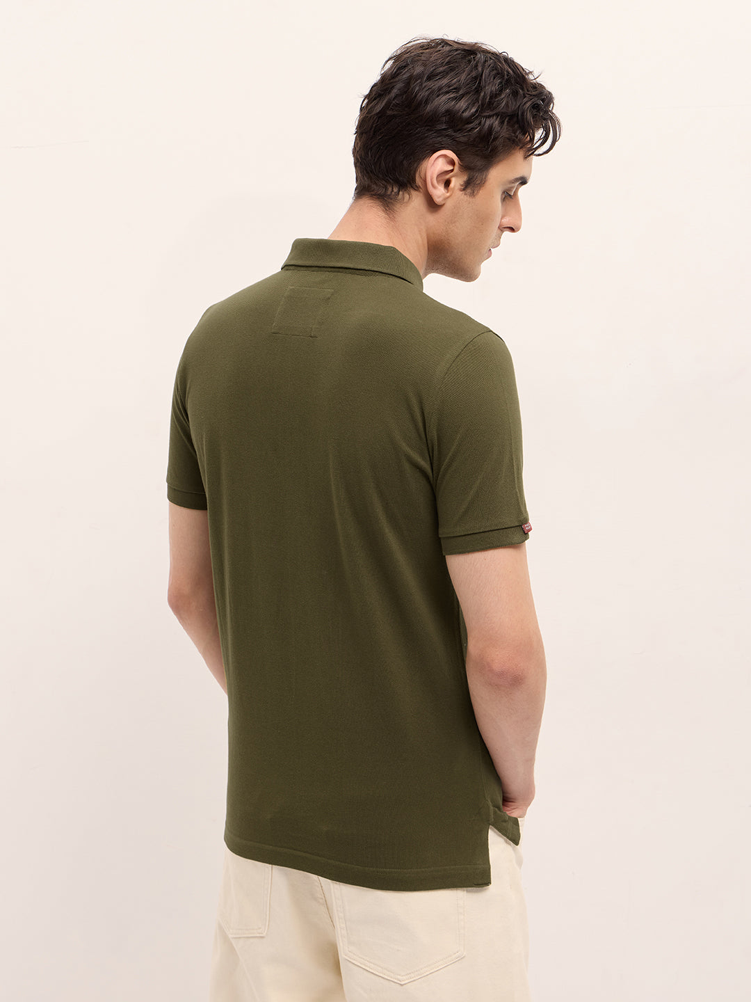 Men's Cotton Solid Regular Fit Polo POL-GRYLO-OL