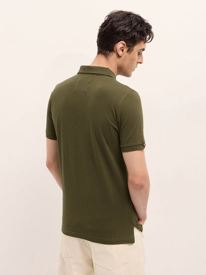 Men's Cotton Solid Regular Fit Polo POL-GRYLO-OL