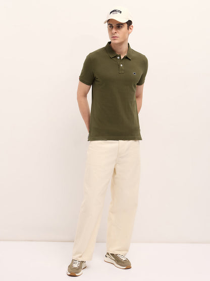 Men's Cotton Solid Regular Fit Polo POL-GRYLO-OL