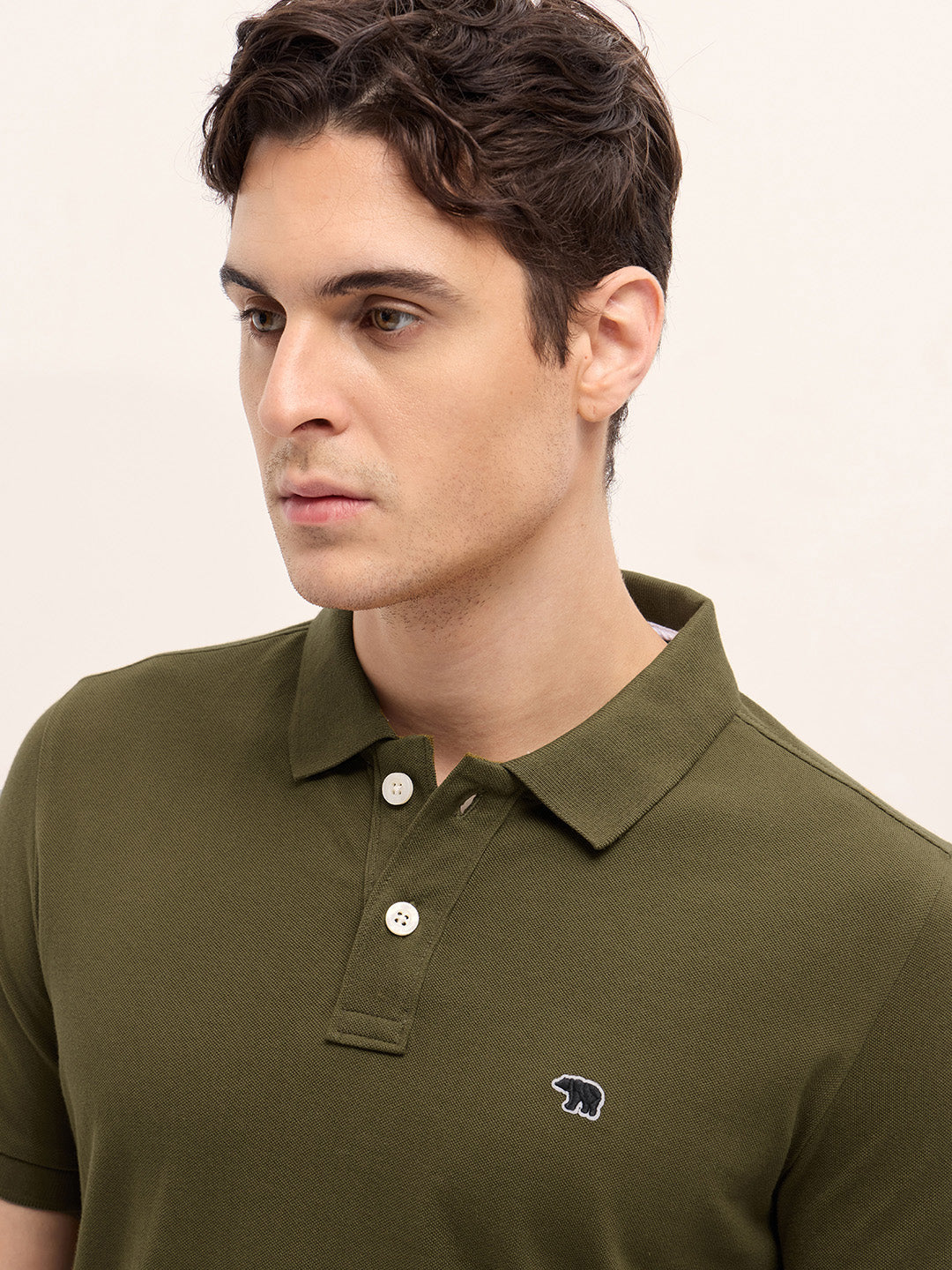 Men's Cotton Solid Regular Fit Polo POL-GRYLO-OL