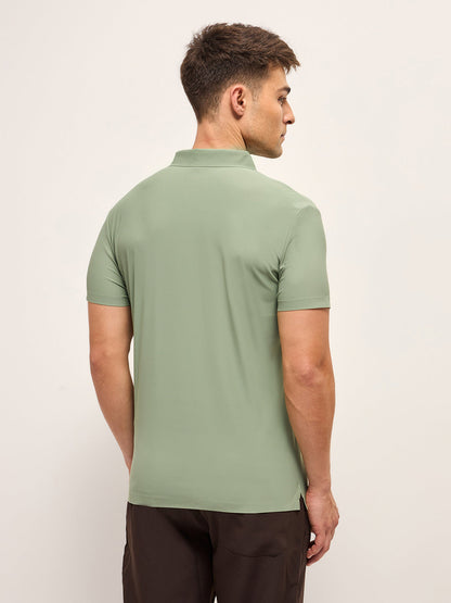 Men's Solid Slim Fit Performance Polo POL-HEGOR-GR