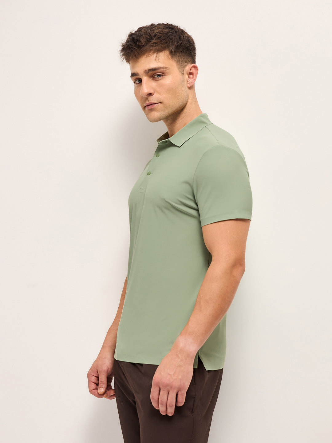 Men's Solid Slim Fit Performance Polo POL-HEGOR-GR