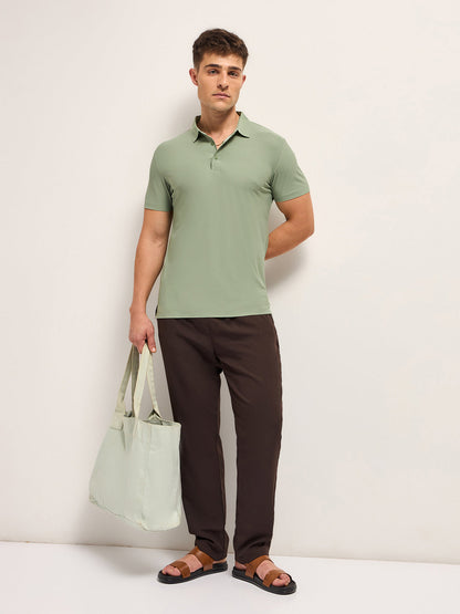 Men's Solid Slim Fit Performance Polo POL-HEGOR-GR