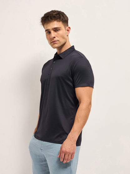Men's Solid Slim Fit Performance Polo POL-KILEDO-BL