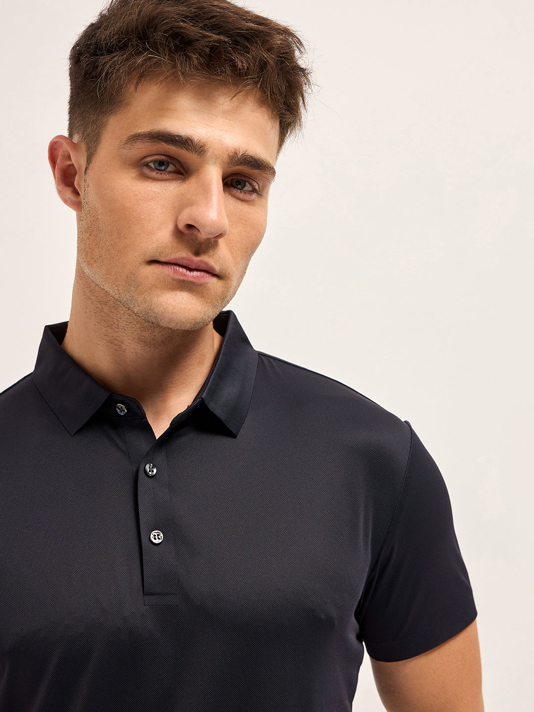 Men's Solid Slim Fit Performance Polo POL-KILEDO-BL