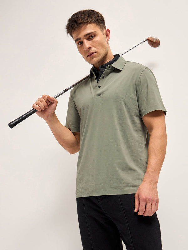Men's Solid Slim Fit Performance Polo