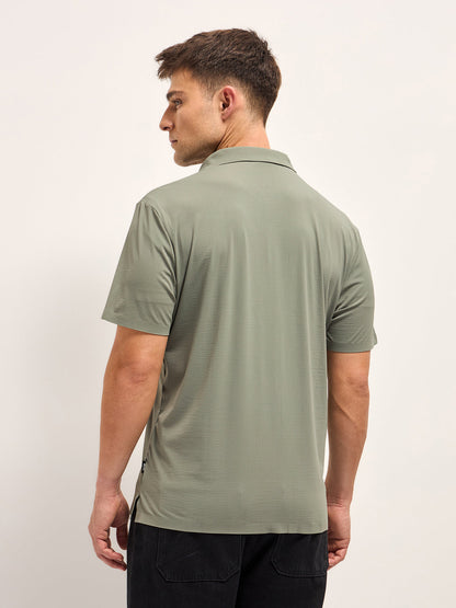 Men's Solid Slim Fit Performance Polo POL-KOYET-GR