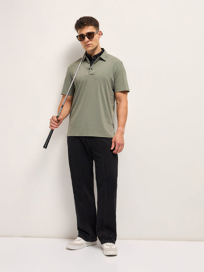 Men's Solid Slim Fit Performance Polo POL-KOYET-GR