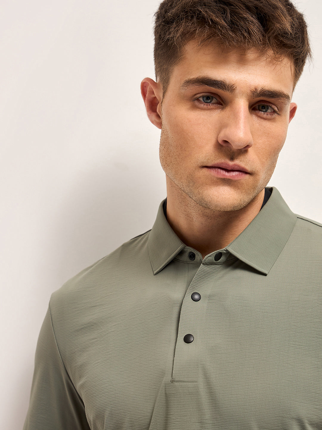 Men's Solid Slim Fit Performance Polo POL-KOYET-GR