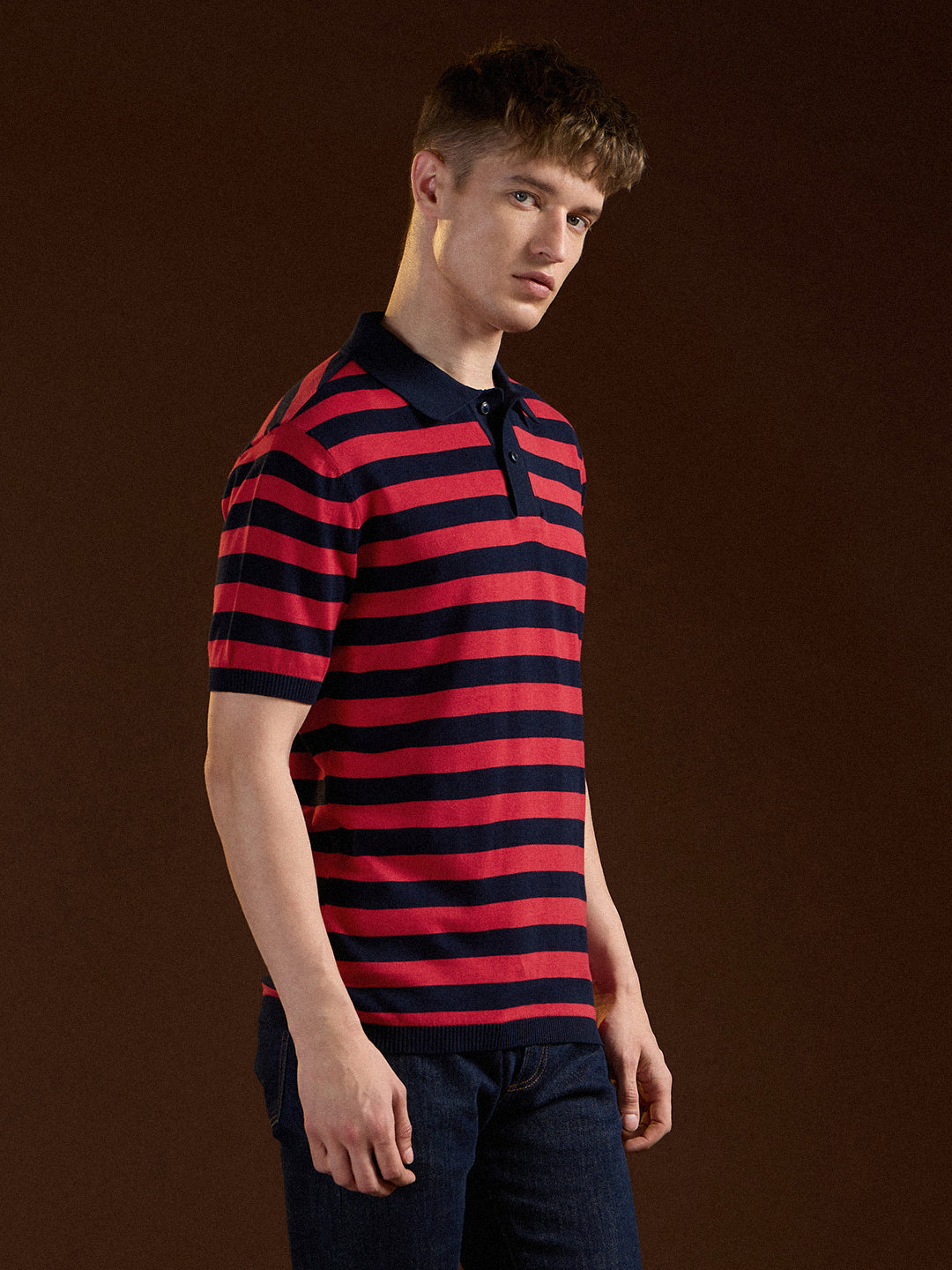 Men's Cotton Striped Slim Fit Polo POL-LAGDO-MC