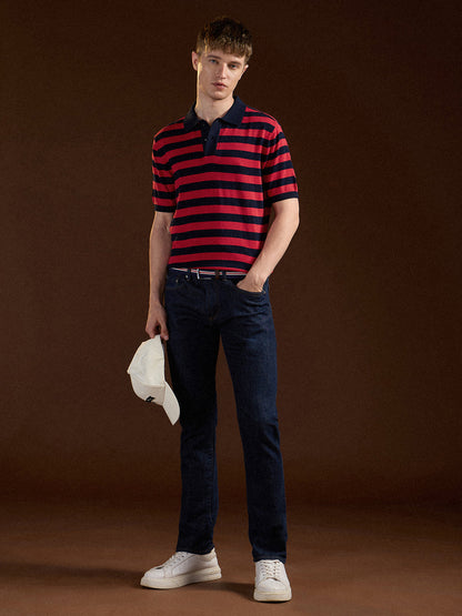 Men's Cotton Striped Slim Fit Polo POL-LAGDO-MC