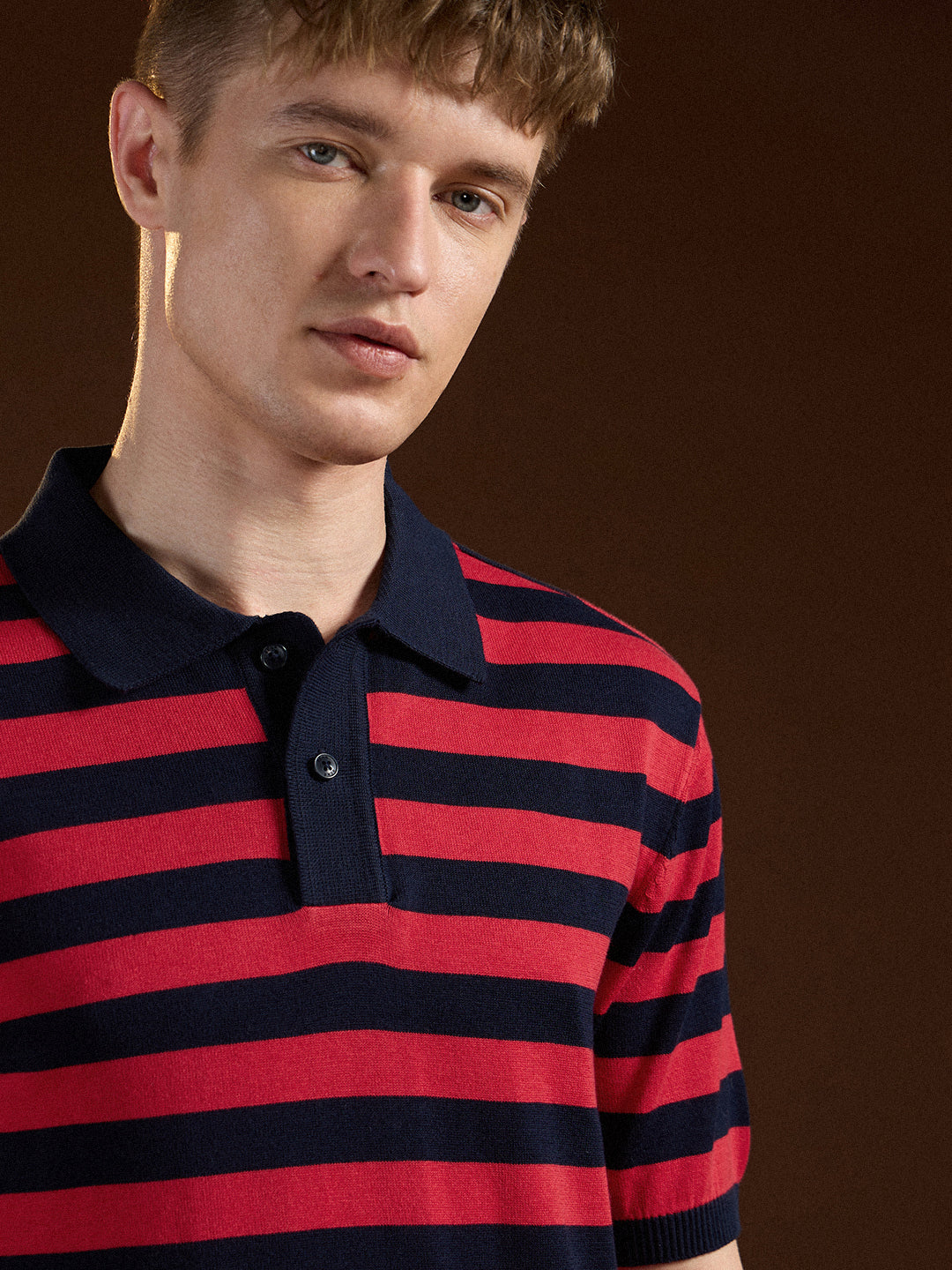 Men's Cotton Striped Slim Fit Polo POL-LAGDO-MC
