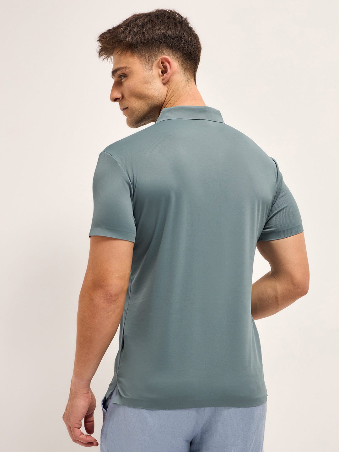 Men's Solid Slim Fit Performance Polo POL-LEWTO-GY