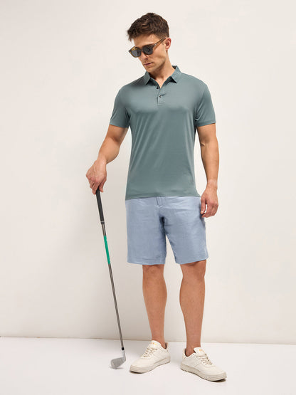 Men's Solid Slim Fit Performance Polo POL-LEWTO-GY