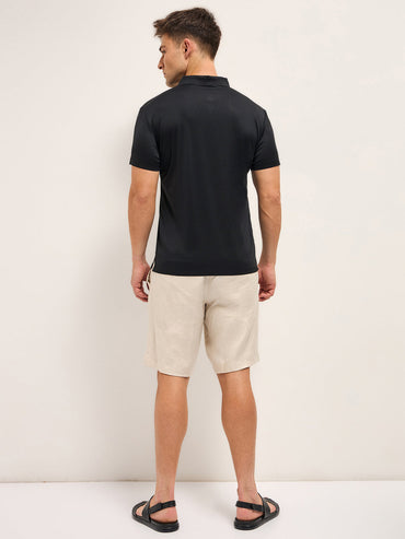 Men's Solid Slim Fit Performance Polo POL-LOPEM-BK