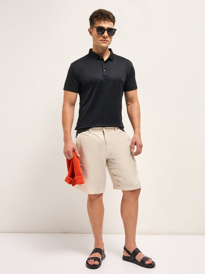 Men's Solid Slim Fit Performance Polo POL-LOPEM-BK