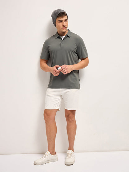 Men's Solid Slim Fit Performance Polo POL-MEXIL-GY