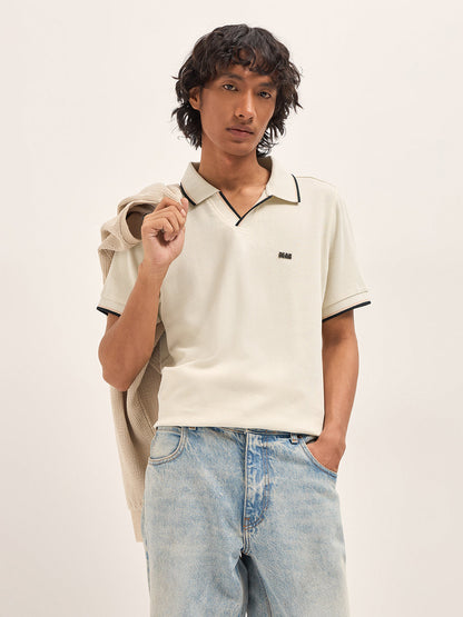 Men Pure Cotton Solid Slim Fit Polo POL-MIKA-CR