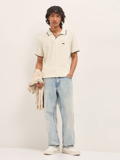 Men Pure Cotton Solid Slim Fit Polo POL-MIKA-CR