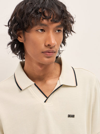 Men Pure Cotton Solid Slim Fit Polo POL-MIKA-CR