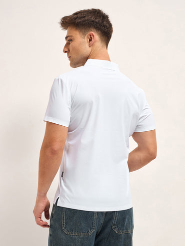 Men's Solid Quick Dry Slim Fit Performance Polo POL-OKIME-WH