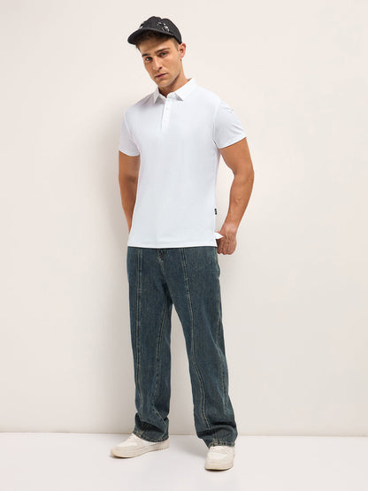 Men's Solid Quick Dry Slim Fit Performance Polo POL-OKIME-WH