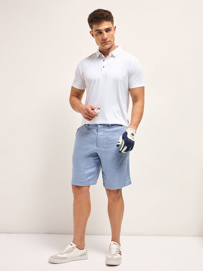 Men's Solid Slim Fit Performance Polo POL-OMESA-WH