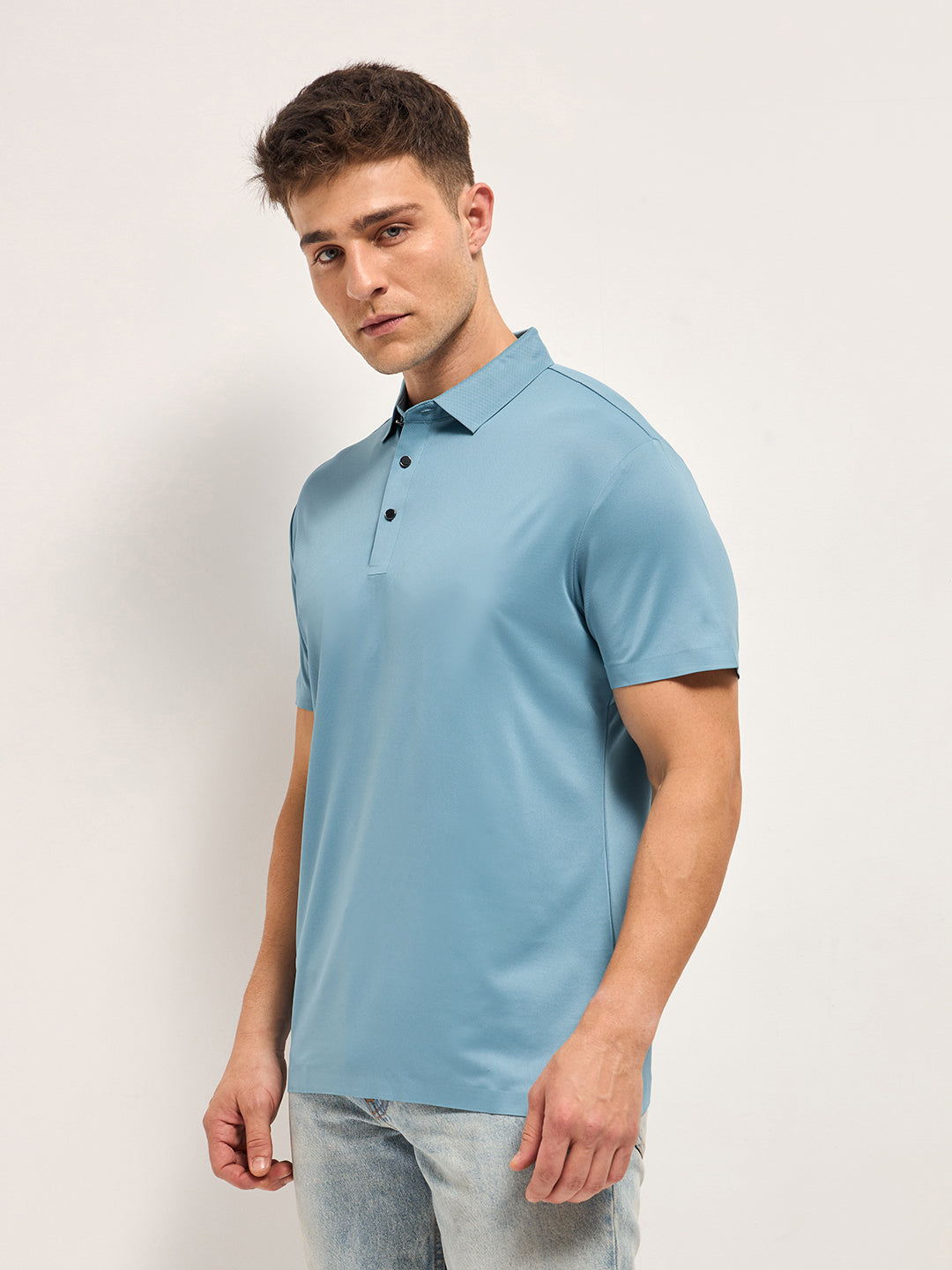 Men's Solid Slim Fit Performance Polo POL-PASEOL-BL