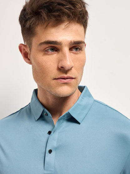 Men's Solid Slim Fit Performance Polo POL-PASEOL-BL