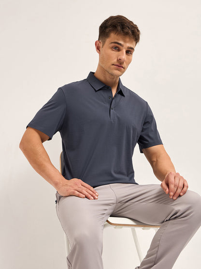 Men's Solid Slim Fit Performance Polo POL-PERTOK-BL