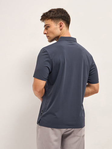 Men's Solid Slim Fit Performance Polo POL-PERTOK-BL