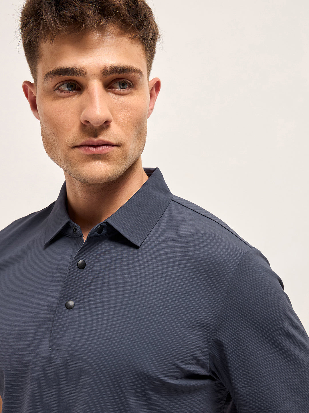 Men's Solid Slim Fit Performance Polo POL-PERTOK-BL