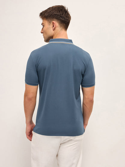 Men's Solid Slim Fit Performance Polo POL-POYSTO-BL