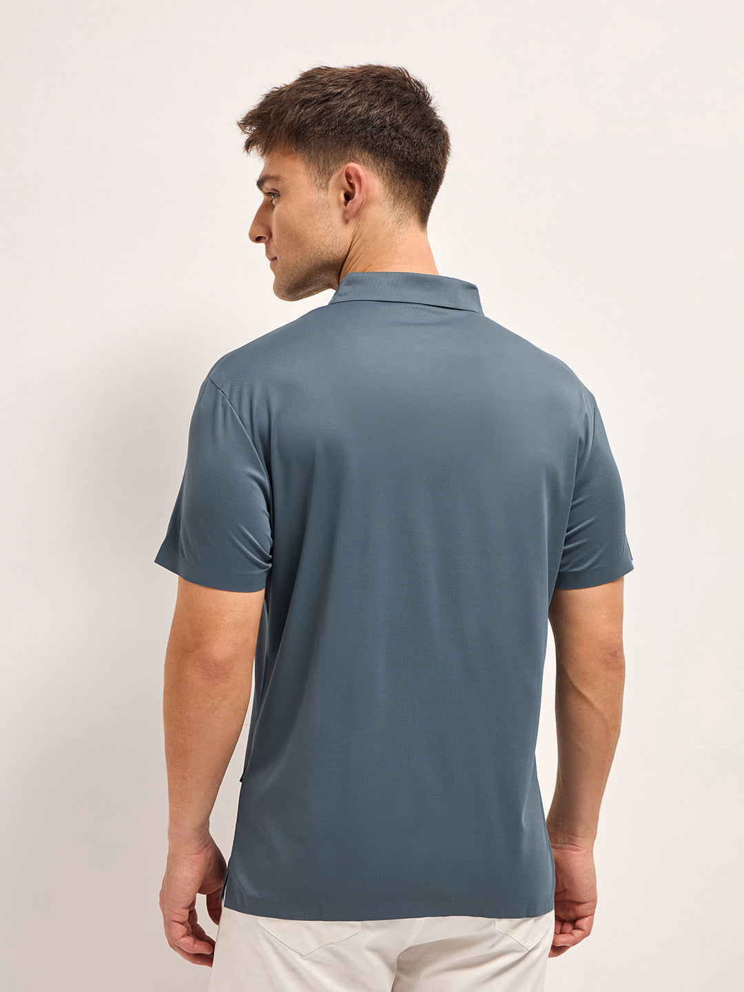 Men's Solid Slim Fit Performance Polo POL-REFORM-GY