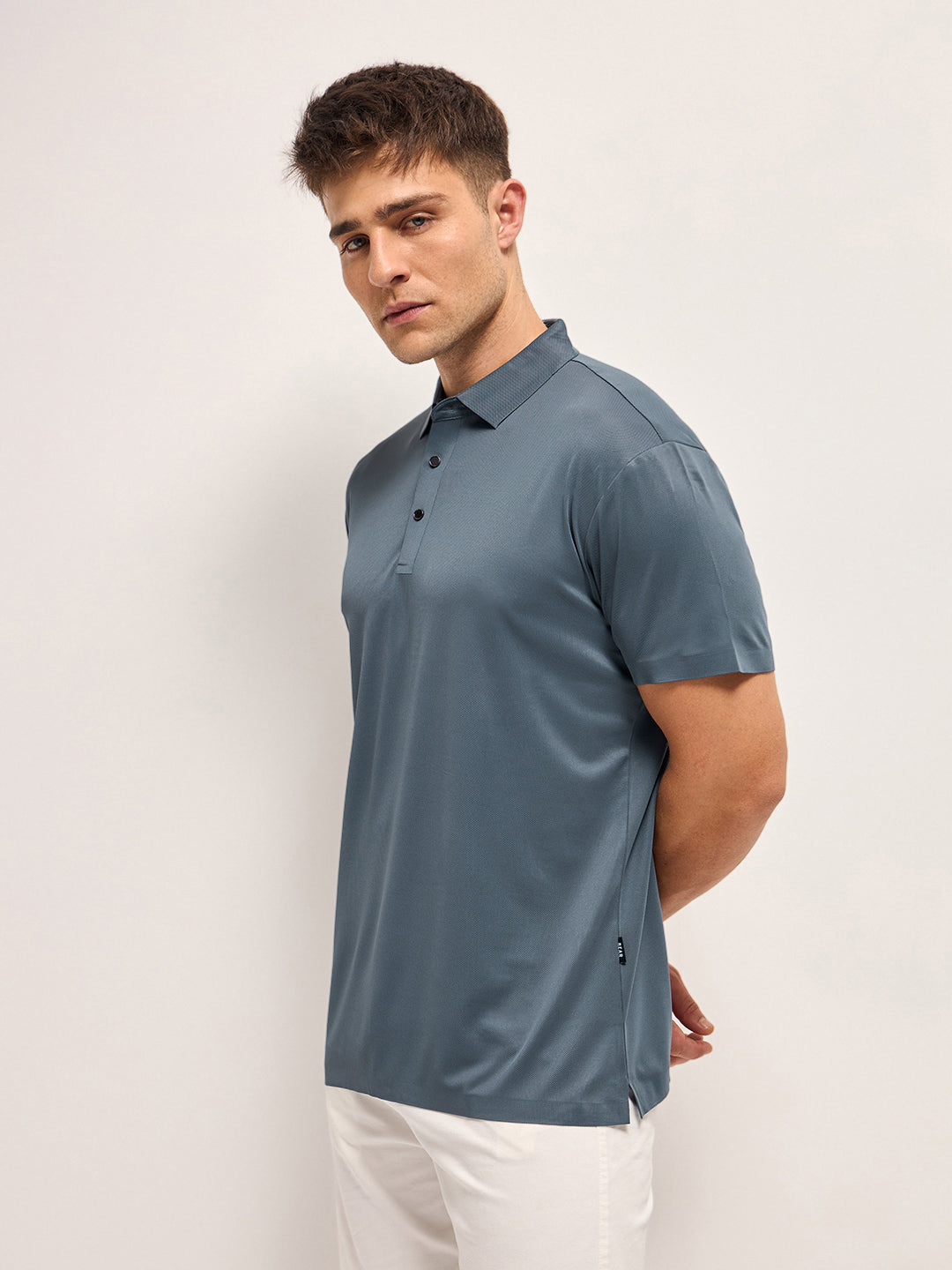 Men's Solid Slim Fit Performance Polo POL-REFORM-GY