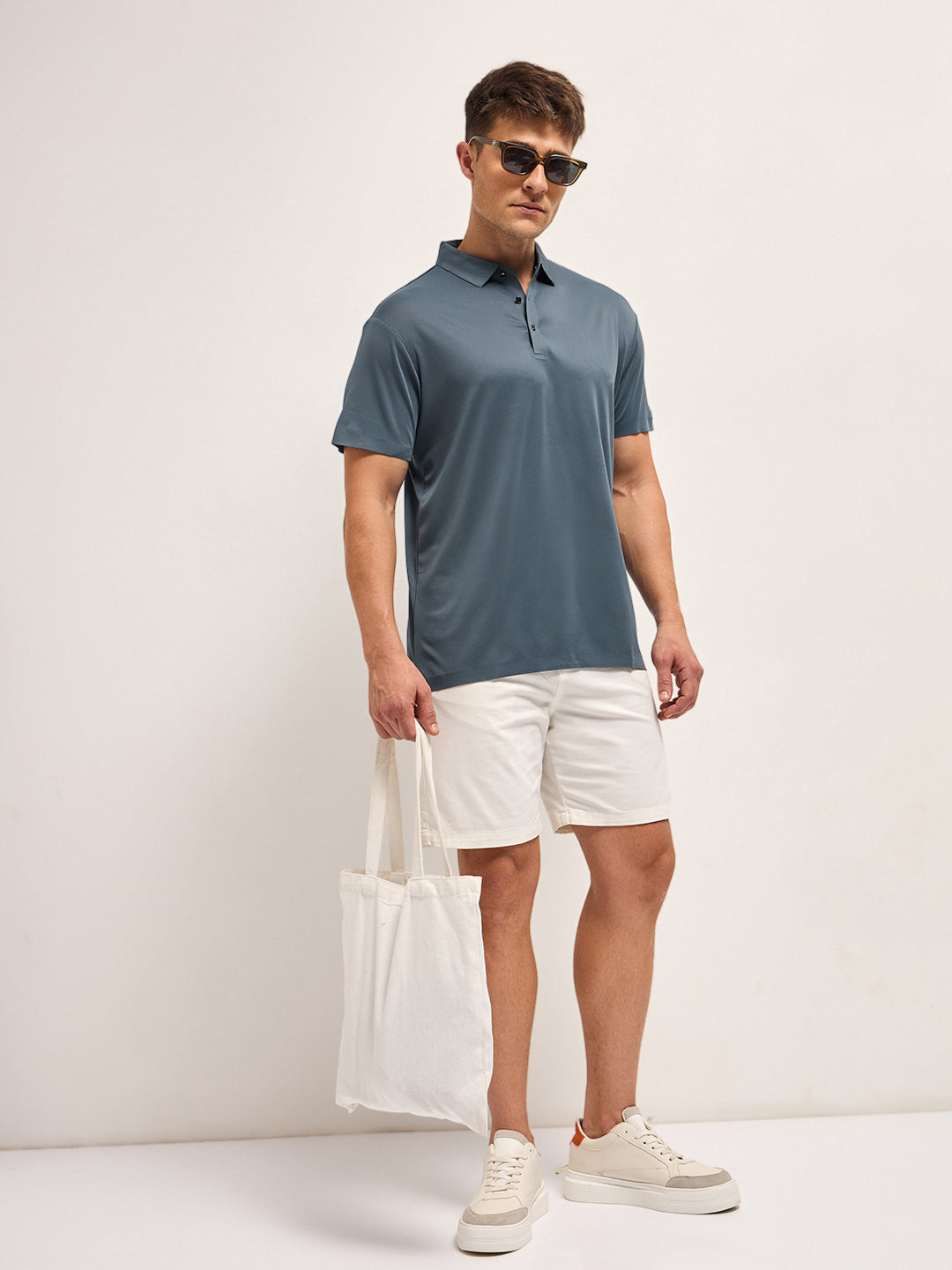 Men's Solid Slim Fit Performance Polo POL-REFORM-GY