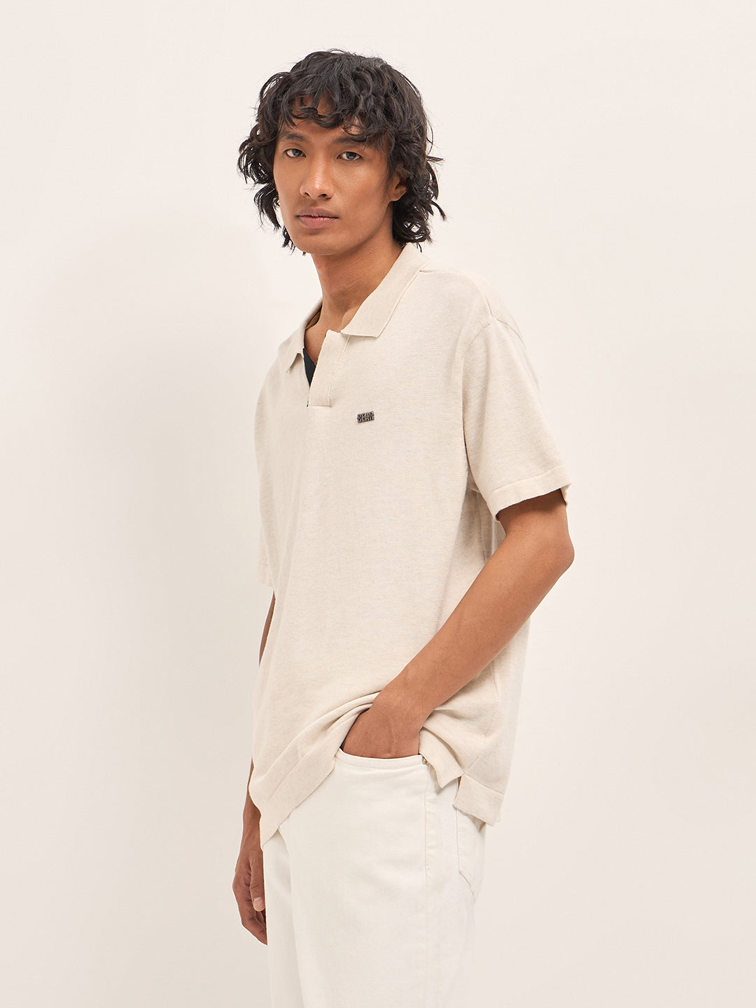 Men Solid Cotton Relaxed Fit Polo POL-SORAM-CR
