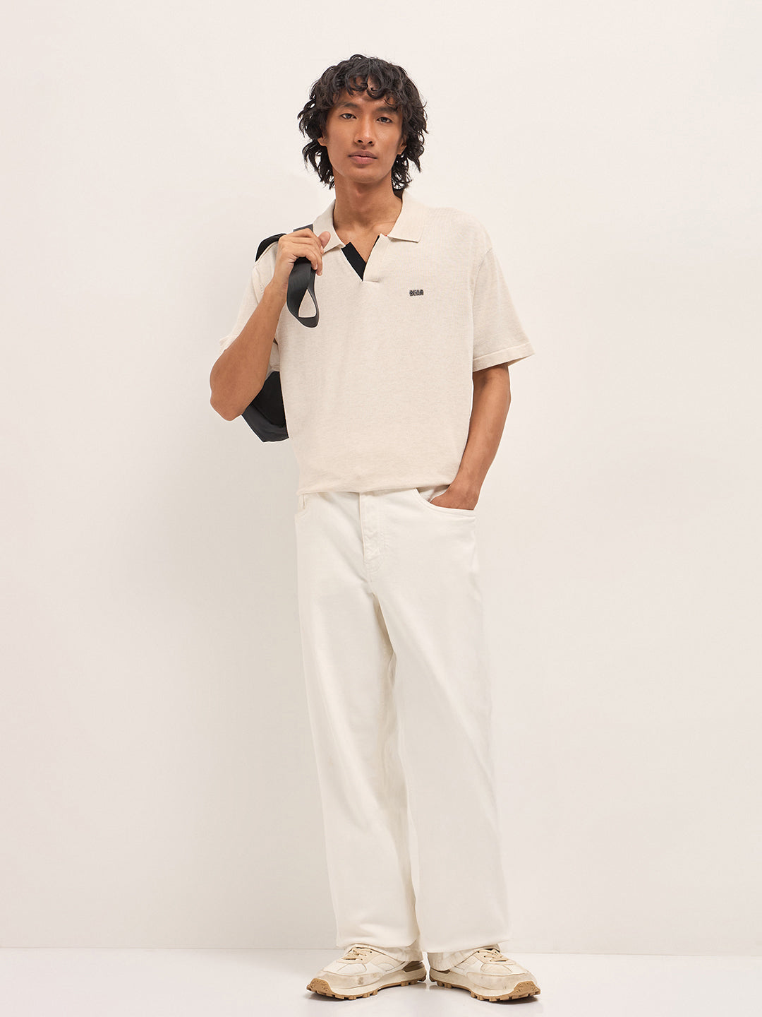 Men Solid Cotton Relaxed Fit Polo POL-SORAM-CR