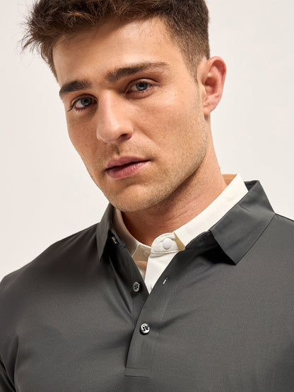 Men's Solid Slim Fit Performance Polo POL-TOKIS-GY