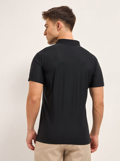 Men's Solid Slim Fit Performance Polo POL-WERTO-BK