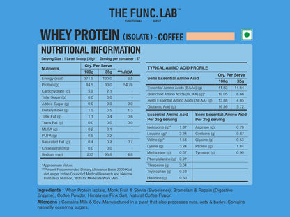 Whey Protein Isolate - Coffee