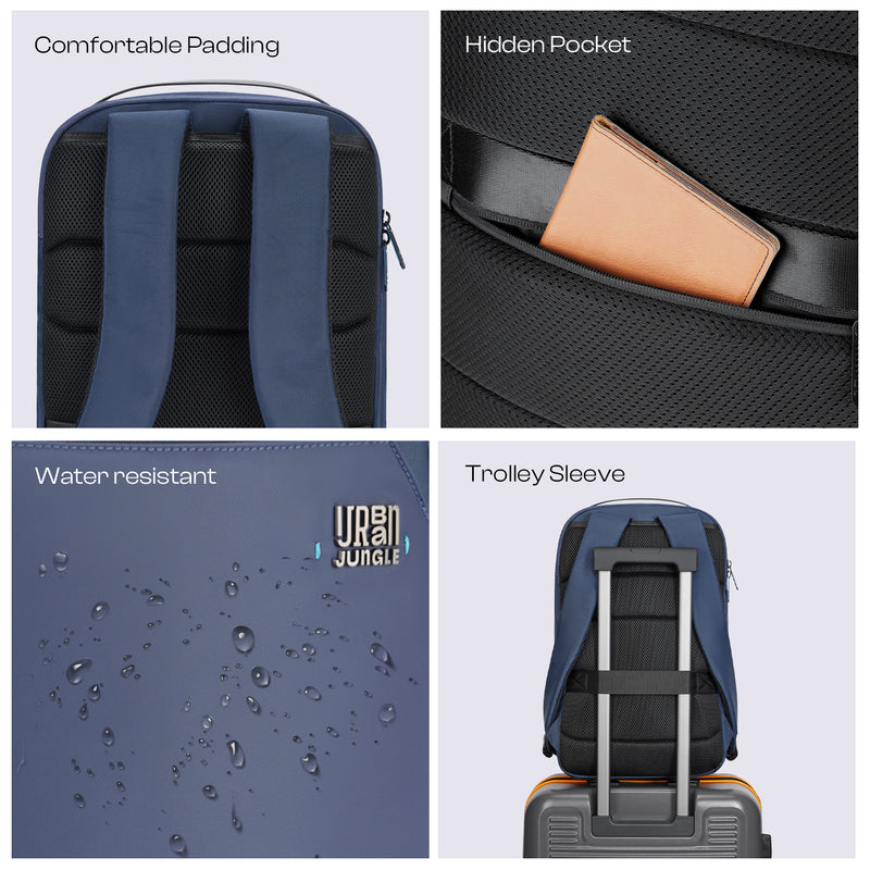 Downtown Workpack -Blue-Large | Urban Jungle at Broadway