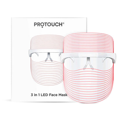 PROTOUCH 3 in 1 LED Face Mask | For Glowing & Clear Skin | Anti Acne & Anti Ageing | For All Skin Types | Protouch at Broadway