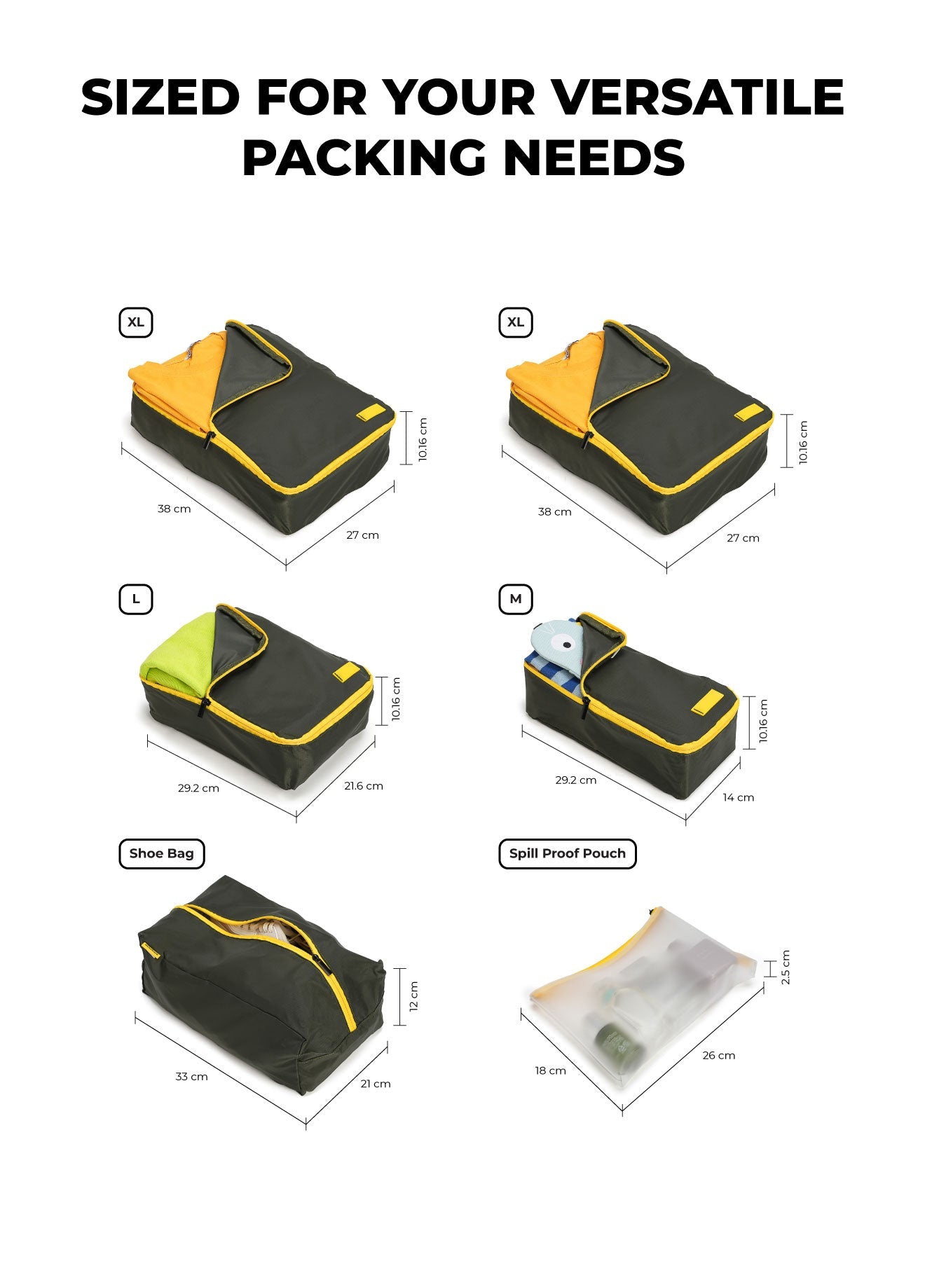 Packing Cubes (Set of 6)