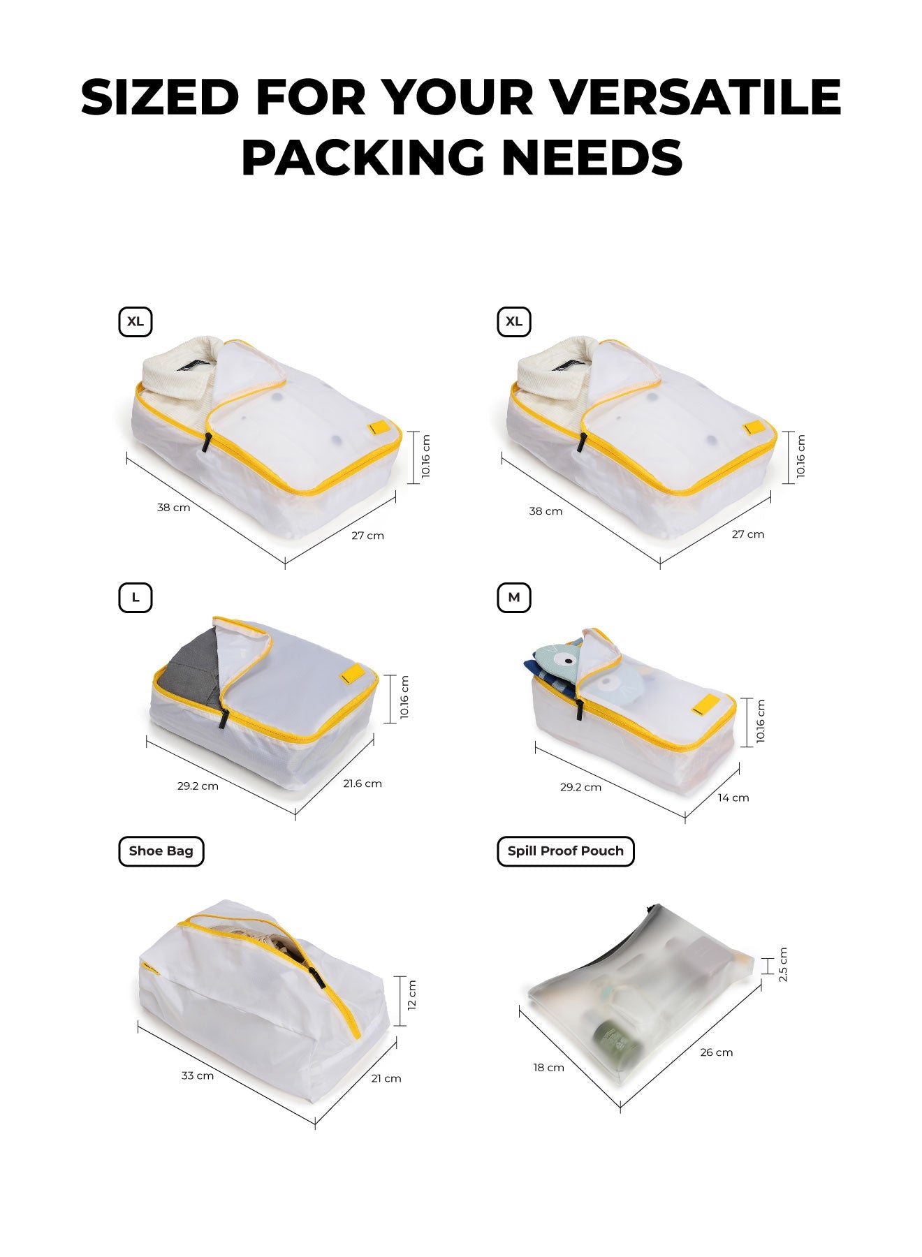 Packing Cubes (Set of 6)