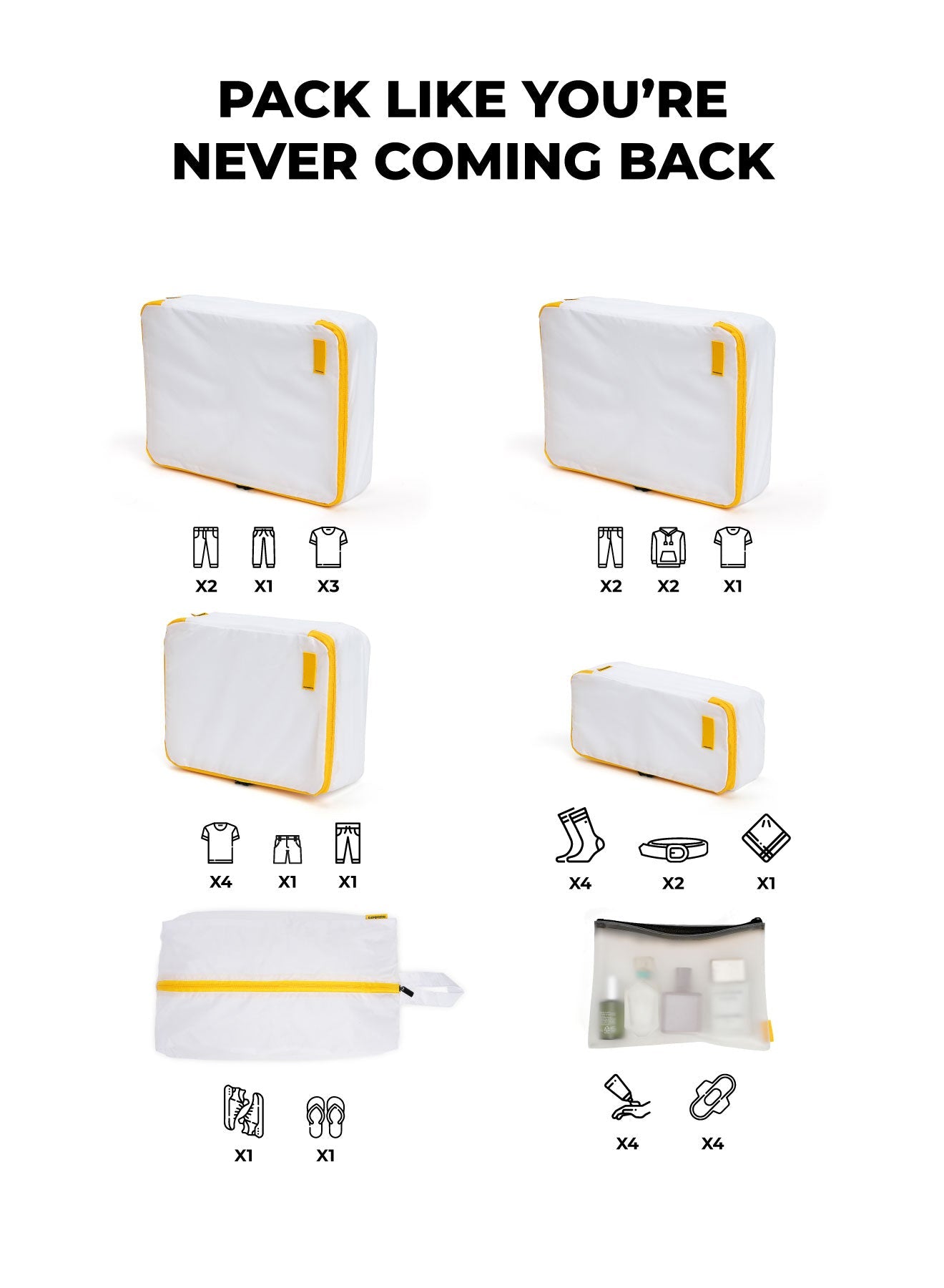 Packing Cubes (Set of 6)
