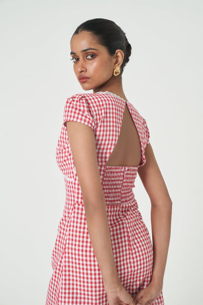 Palma Dress - Cherry Check